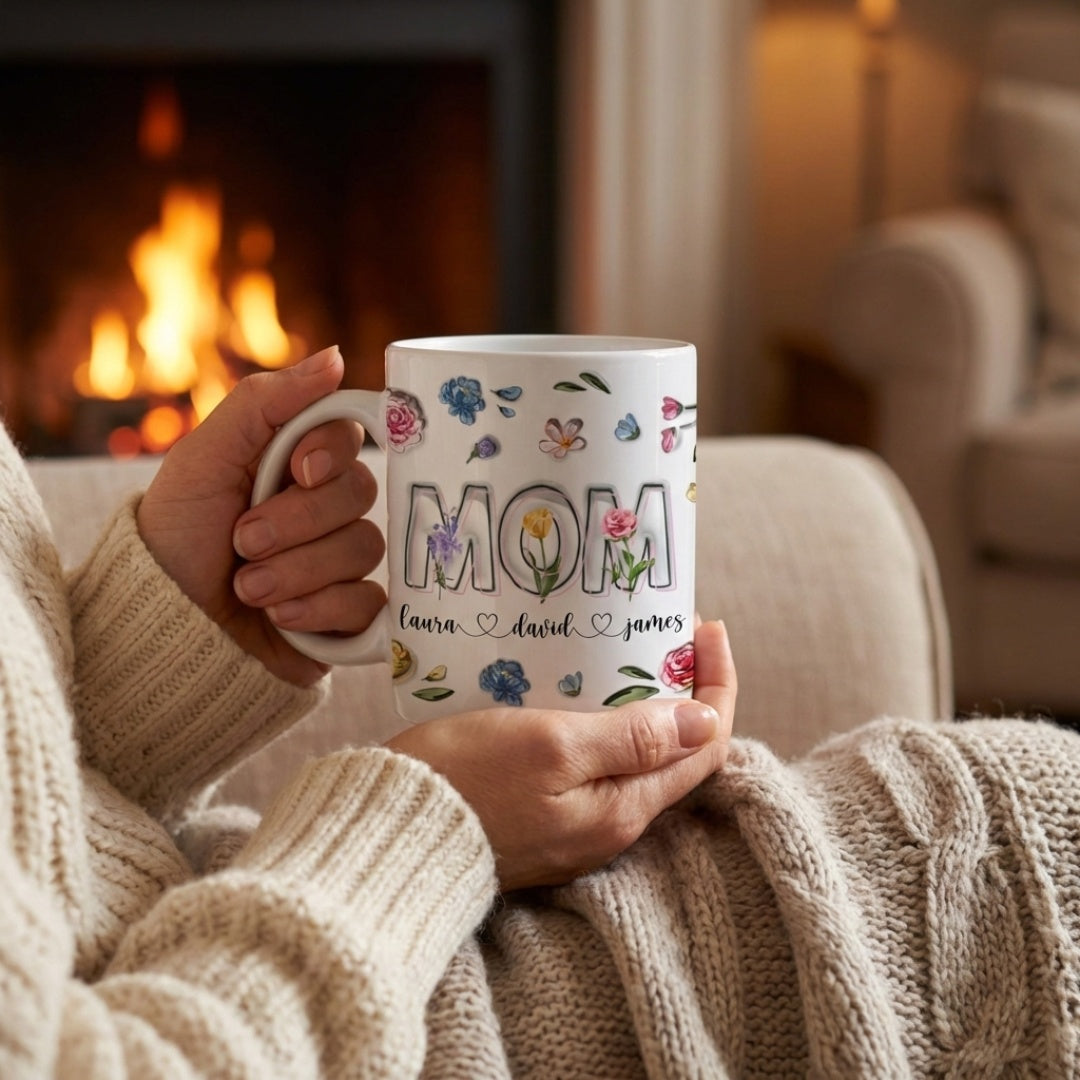 Personalized Floral NANA Mug - Heartfelt Gift for Grandma from Kids