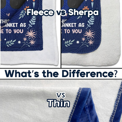 Personalized Sister Blanket: 'A Hug From Me To You' Custom Fleece Gift