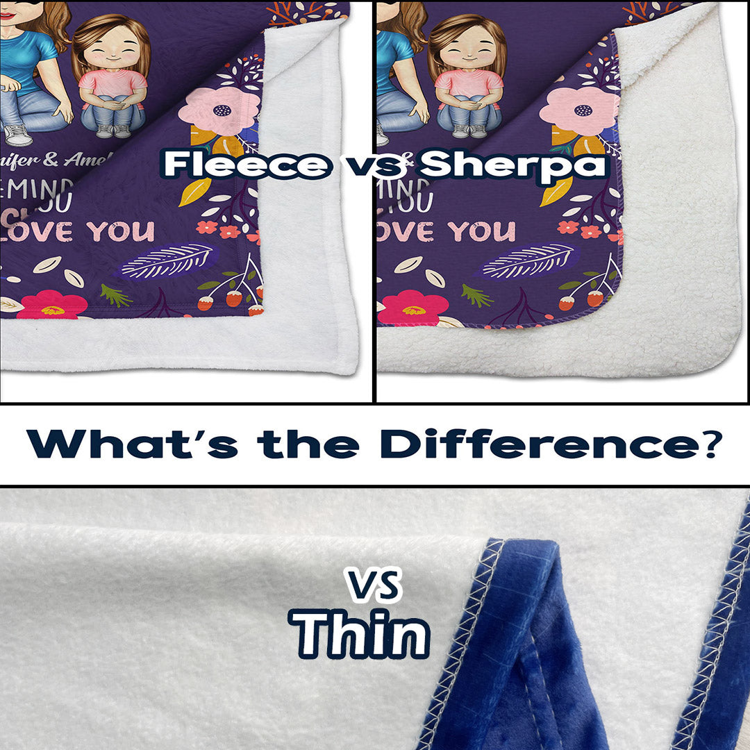 Custom 'Snuggle This Blanket' Love Reminder for Mom & Daughter