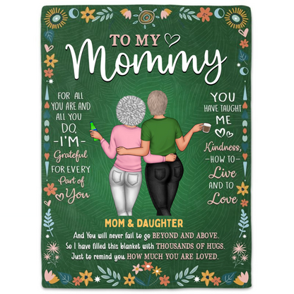 Custom 'To My Mommy' Blanket - Heartfelt Personalized Gift for Mom & Daughter