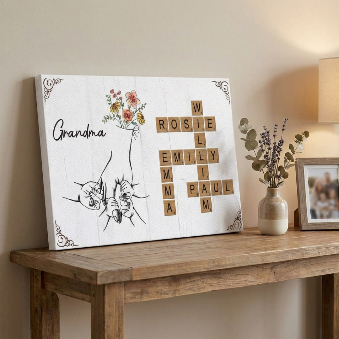 Personalized 'Mummy' & Family Names Canvas – Heartfelt Mother's Day Gift