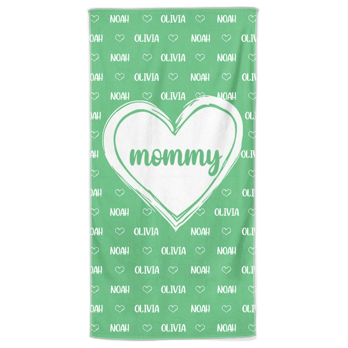 Personalized Nana & Grandkids Name Beach Towel - Custom Gift for Grandma Mom