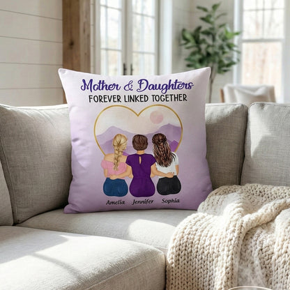 Personalized Mom & Daughter Pillow: 'Love Lasts Forever' Keepsake