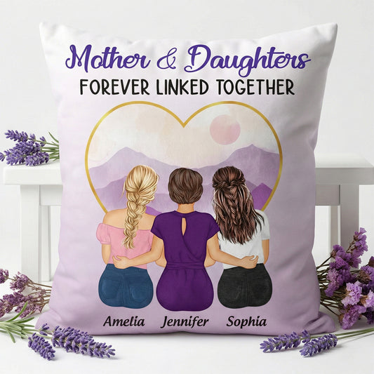 Personalized Mom & Daughter Pillow: 'Love Lasts Forever' Keepsake