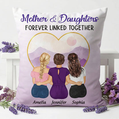 Personalized Mom & Daughter Pillow: 'Love Lasts Forever' Keepsake