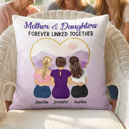 Personalized Mom & Daughter Pillow: 'Love Lasts Forever' Keepsake