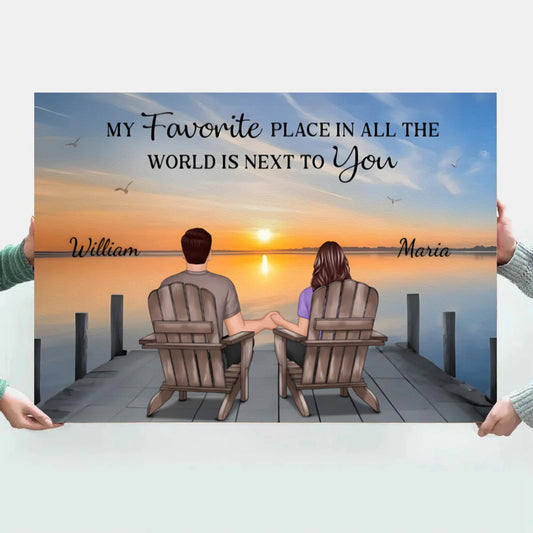 Personalized "My Favorite Place" Canvas / Poster - Romantic Gift for Couples