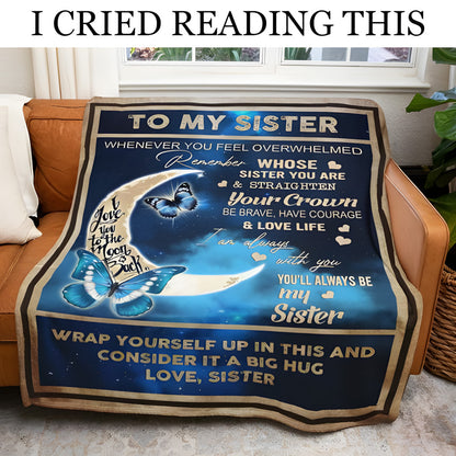 Personalized Sister Blanket: 'You'll Always Be My Sister' Gift
