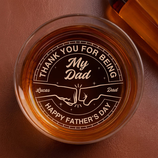 Personalized Whiskey Glass For Dad for Dad with personalized design details for meaningful gifting