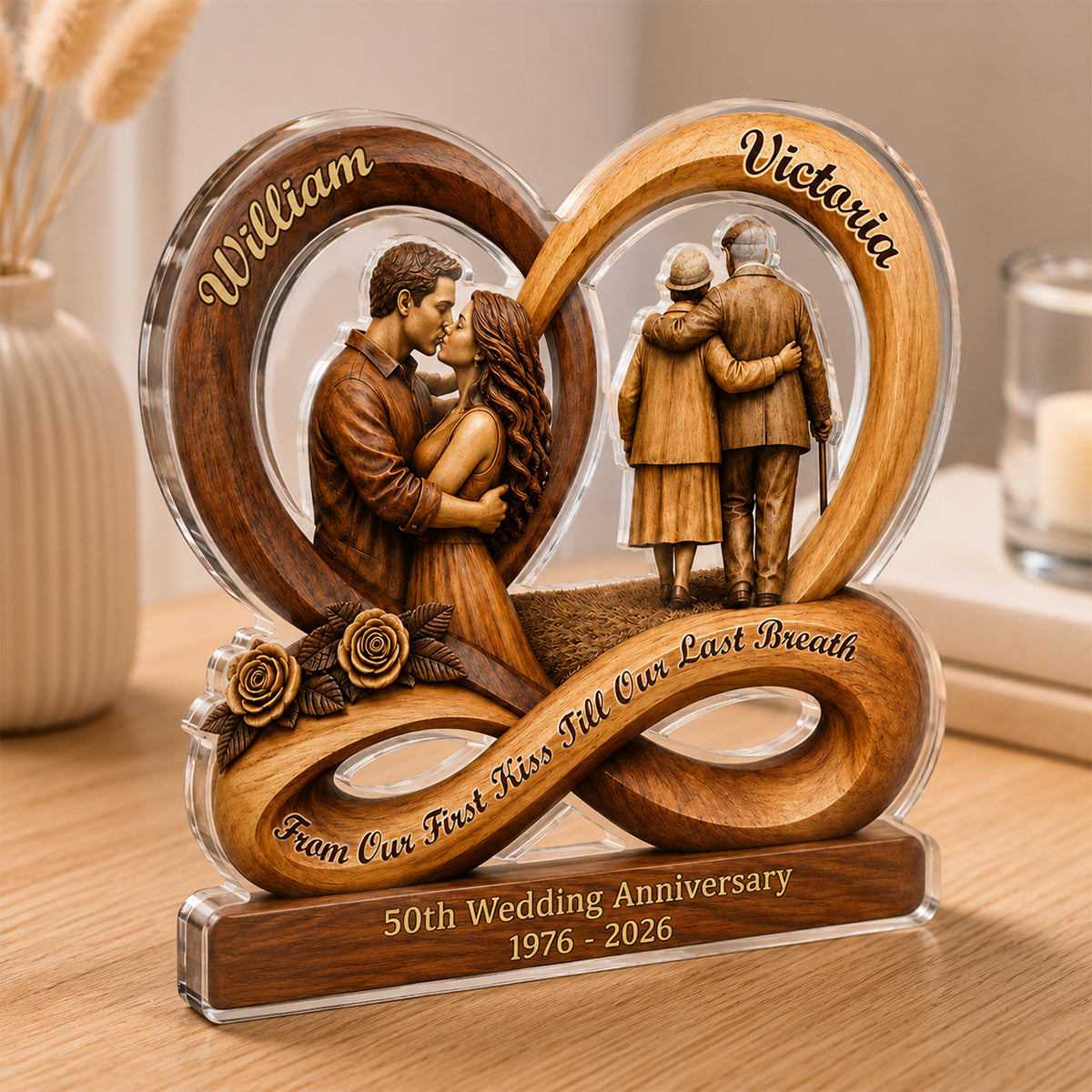 Plaque gift-ready design for Couples