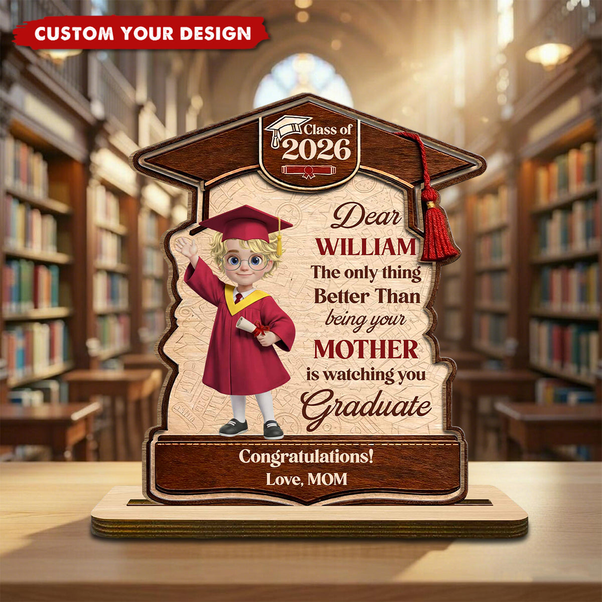 Better Than Being Your Mother Graduate - Personalized Plaque - Gift For Son/Daughter