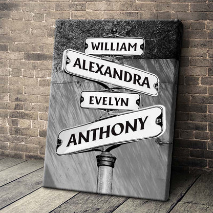 Personalized Customized Street Sign Canvas / Poster - Custom Wall Art Gift For Family