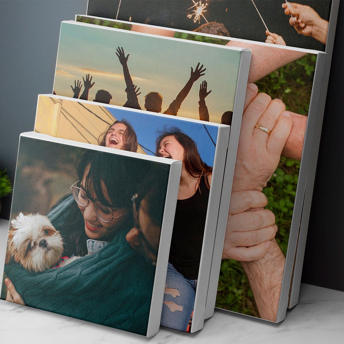 Personalized Photo Canvas: Custom Wedding & Anniversary Gift for Couples