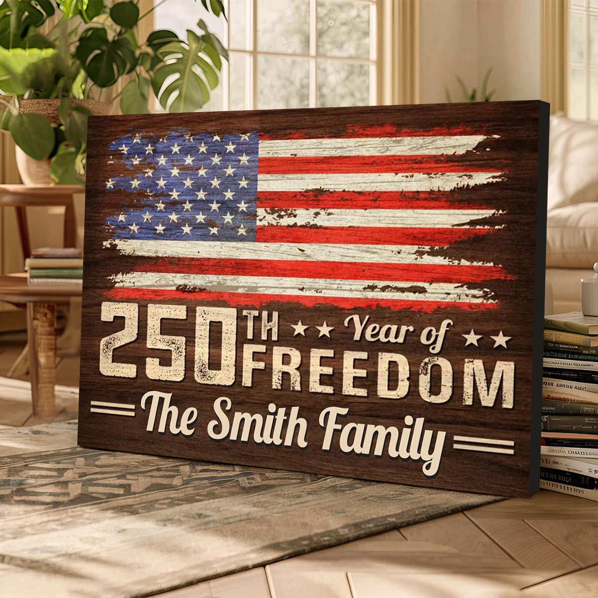 Independence Day Gift - Personalized 250 Anniversary USA Canvas / Poster