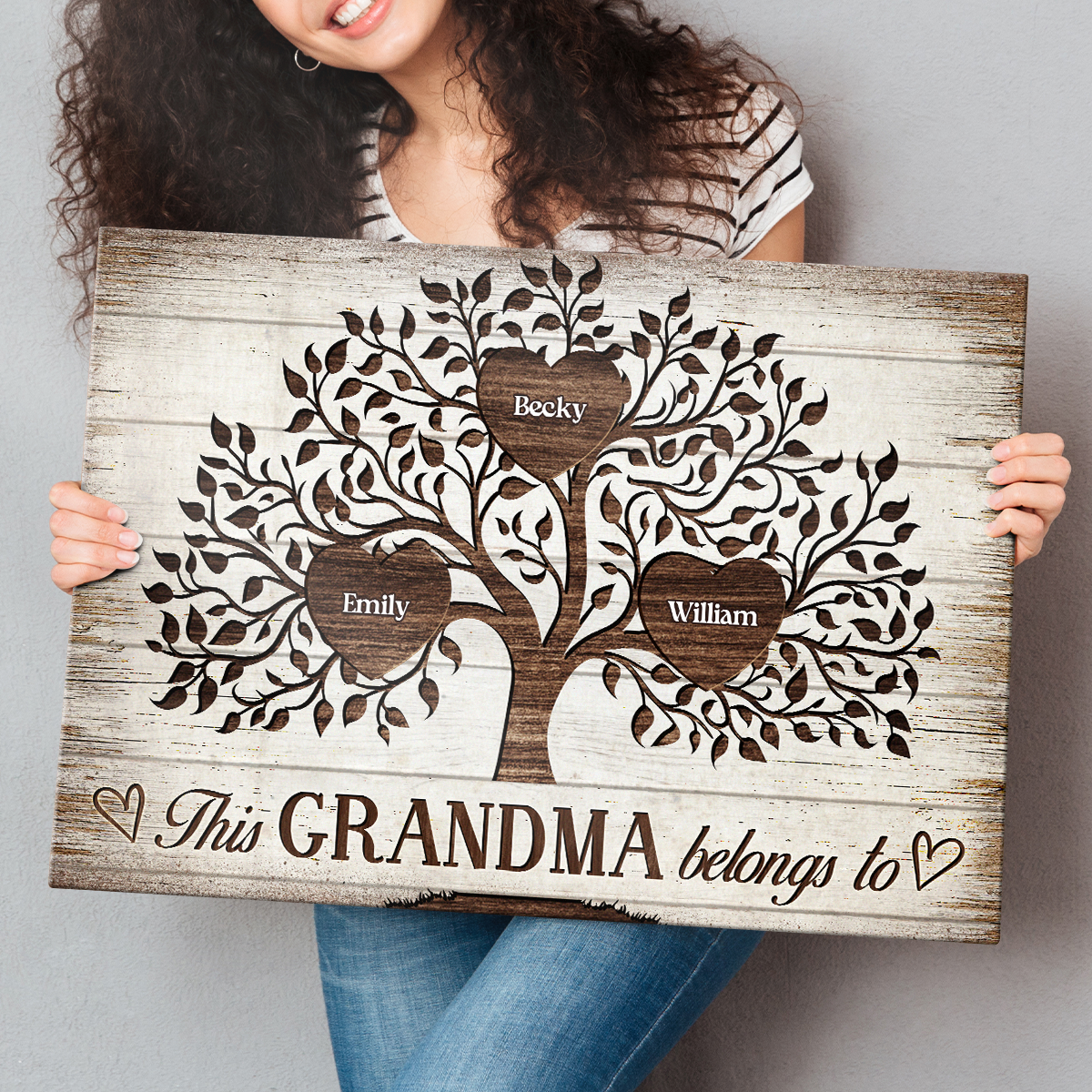 Personalized This Belongs To Family Canvas / Poster - Custom Gift For Family