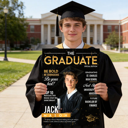 Graduation Magazine Cover - Personalized Canvas / Poster