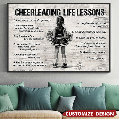 Personalized Cheerleader Poster / Canvas - Gift for Kids & Cheerleading Lovers