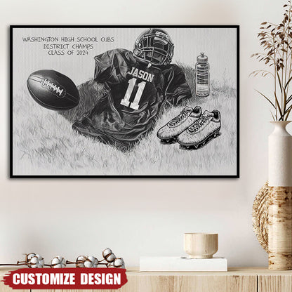 Football Senior Night Gifts for Son/Grandson with personalized design details for meaningful gifting image 6