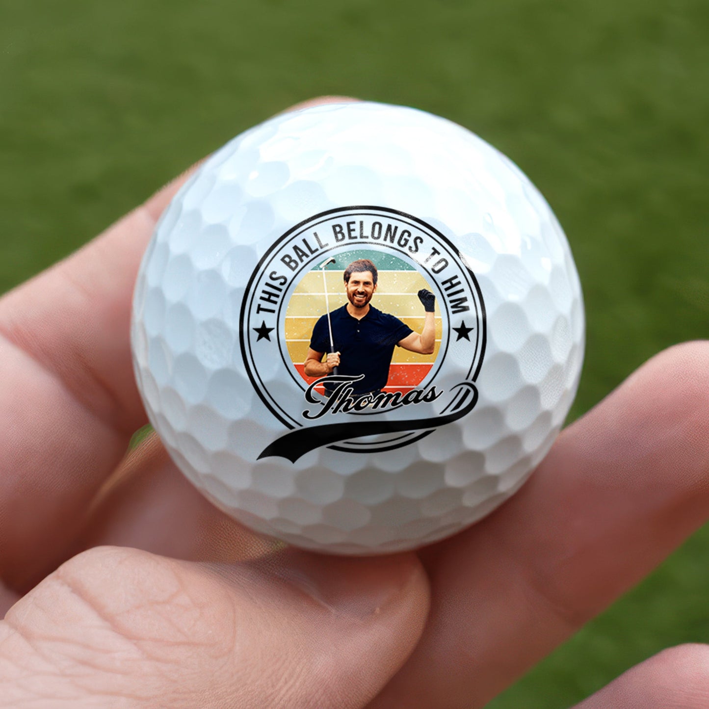 Custom Photo Personalized Golf Ball for Dad with personalized design details for meaningful gifting image 6