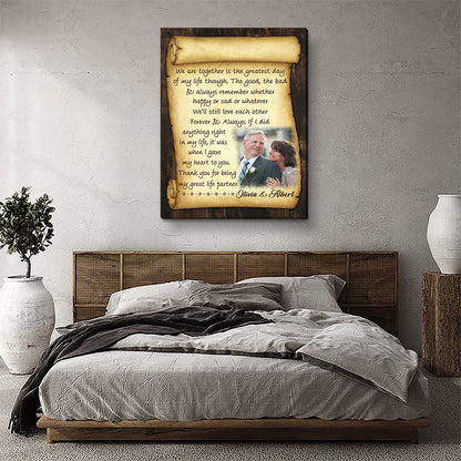 Greatest Day Of My Life - Personalized Custom Photo Canvas