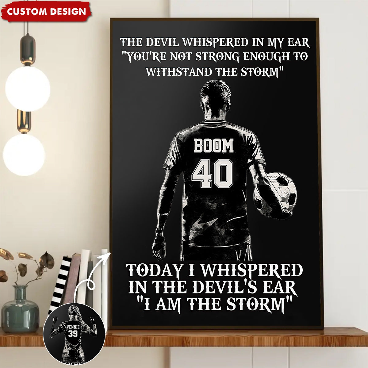 Personalized I Am The Storm Soccer Poster - Custom Gift For Soccer Lovers