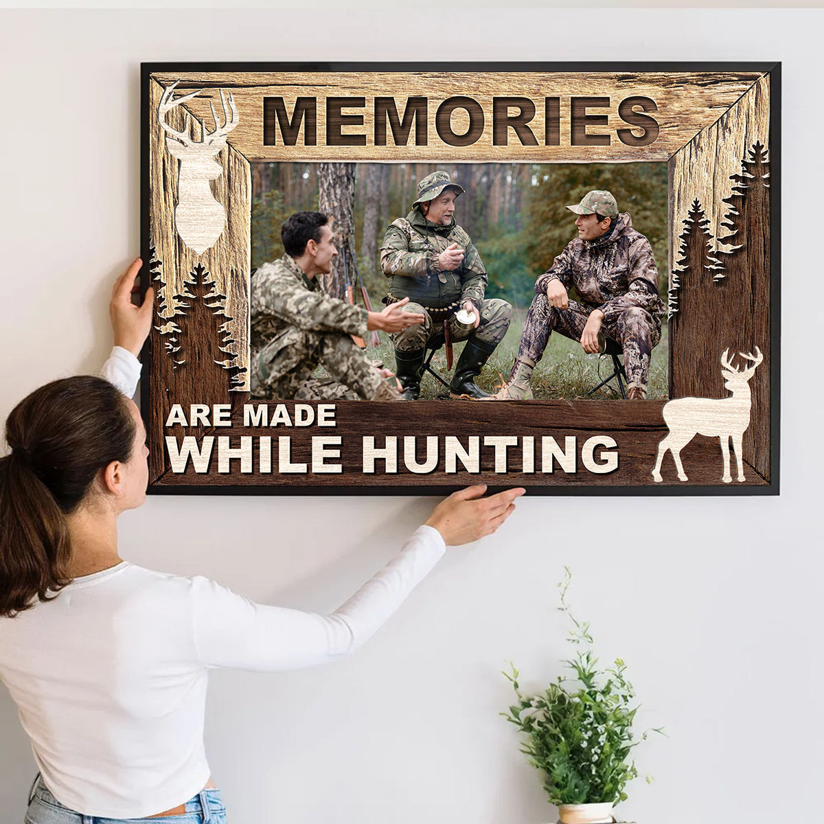 Personalized Memories Are Made While Hunting Canvas / Poster - Custom Gift For Hunting Buddies