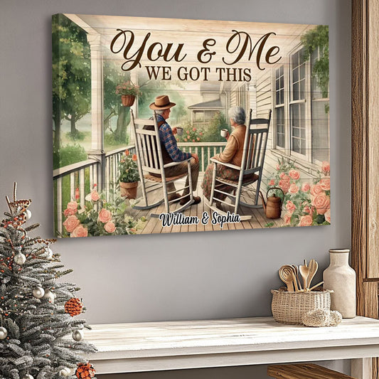 "You & Me WE GOT THIS" Personalized Couple Canvas for Enduring Love