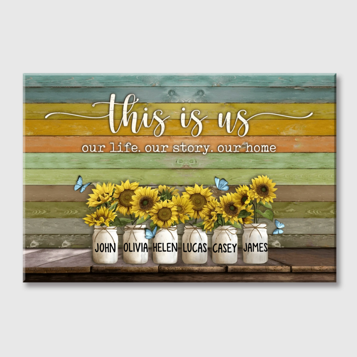 Personalized Family Canvas | Custom Names Home Wall Art Gift