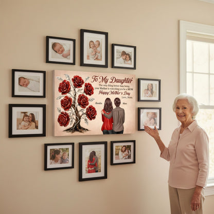 Personalized "Watching You Be a MOM" Mother's Day Canvas for Daughter