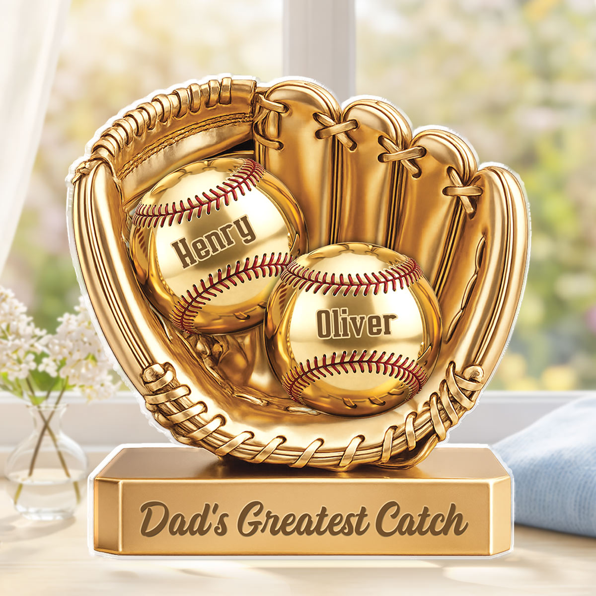 Personalized Custom Shaped Acrylic Plaque - Baseball Gifts for Dad & Mom