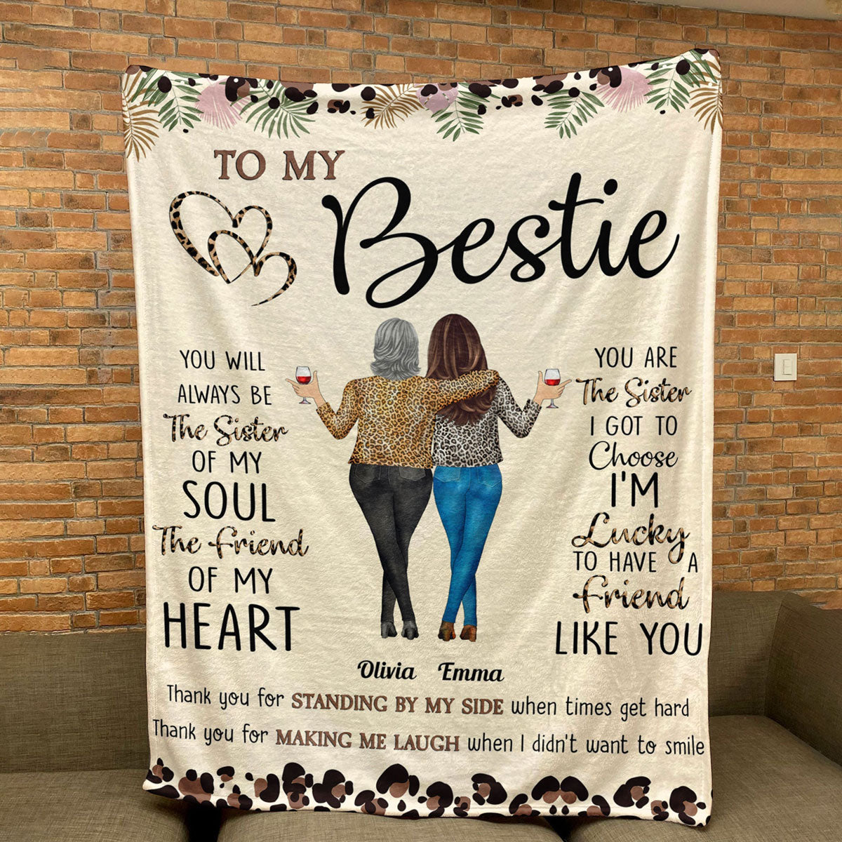 Personalized “To My Bestie” Blanket - Celebrate Your Unbreakable Bond!