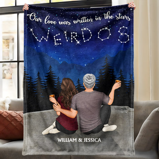 Starry Nights & Soulmates: Personalized Blanket for the Weirdos in Love