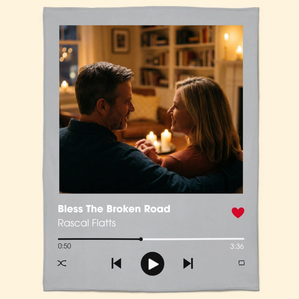 Customized Blanket With Your Favorite Song - Personalized Photo Blanket