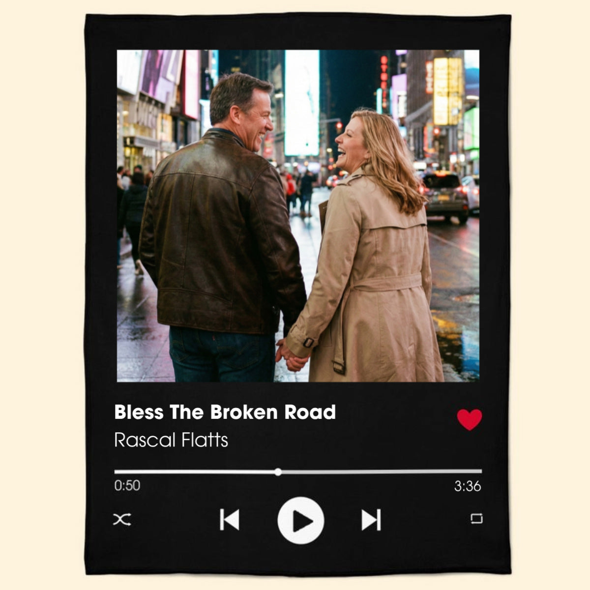 Customized Blanket With Your Favorite Song - Personalized Photo Blanket