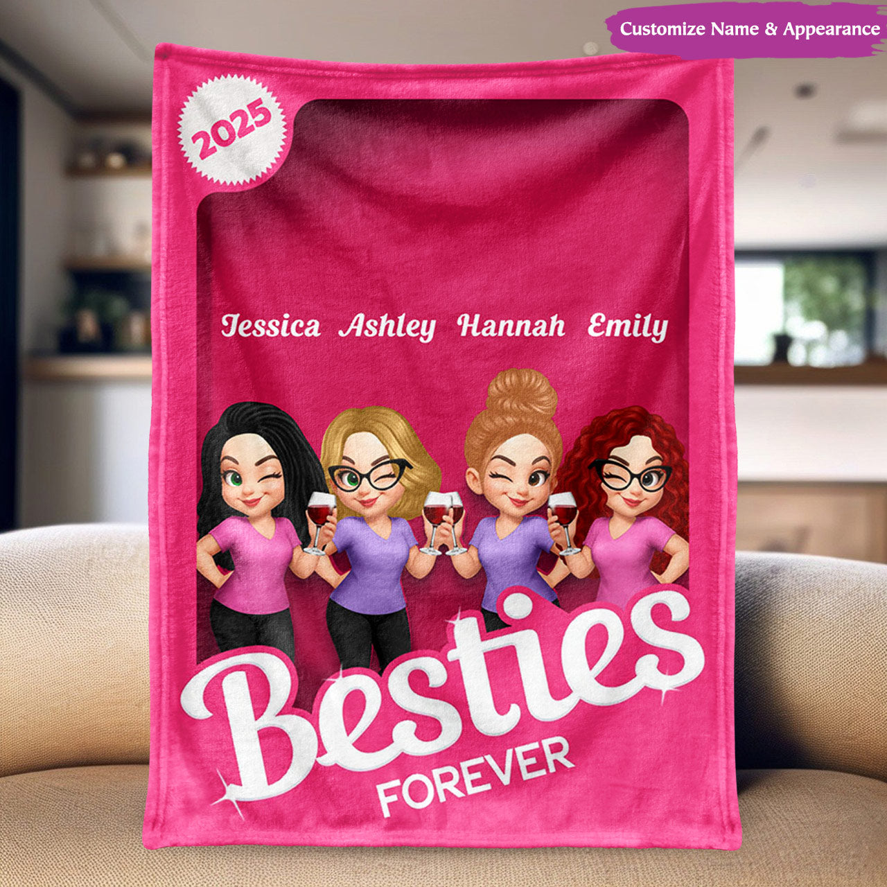 Personalized Besties / Sisters Forever Blanket – Your Squad’s Keepsake