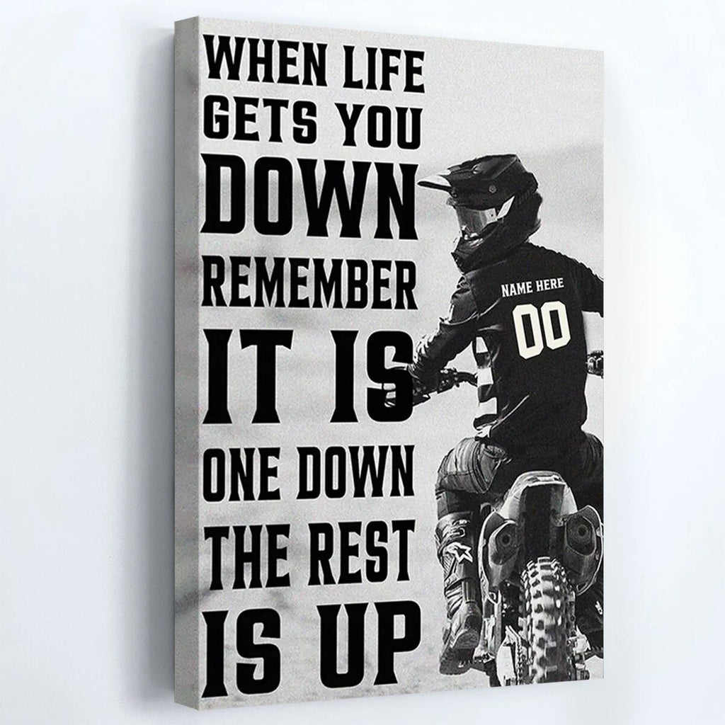 Ride Hard, Live Free: Personalized Motocross Wisdom Canvas / Poster - Essential for Racers 商品缩略图