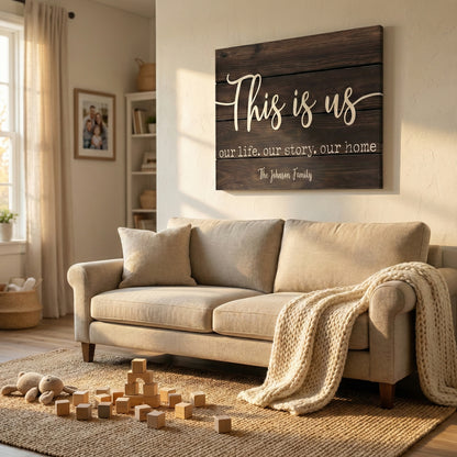 Personalized “This Is Us” Family Wall Art Poster / Canvas - Our Life, Story & Home