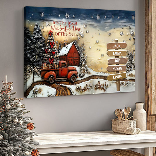 Our Christmas Tradition: Personalized Family Canvas / Poster - Capturing the Year’s Most Wonderful Moments