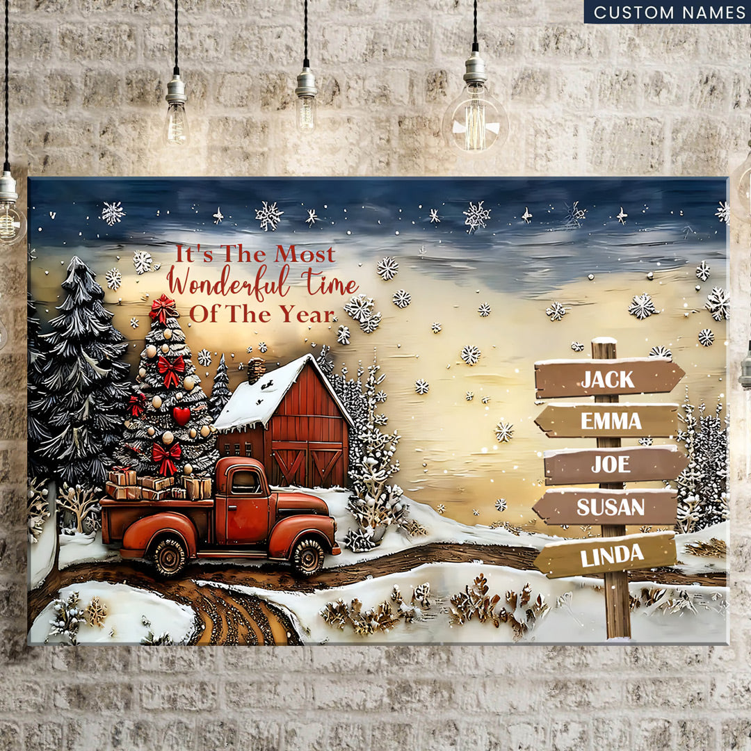 Our Christmas Tradition: Personalized Family Canvas / Poster - Capturing the Year’s Most Wonderful Moments