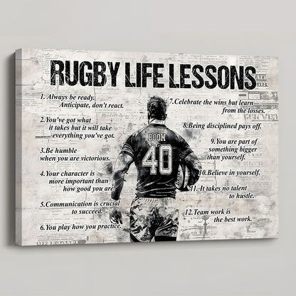Rugby Life Lessons - Personalized Poster / Canvas