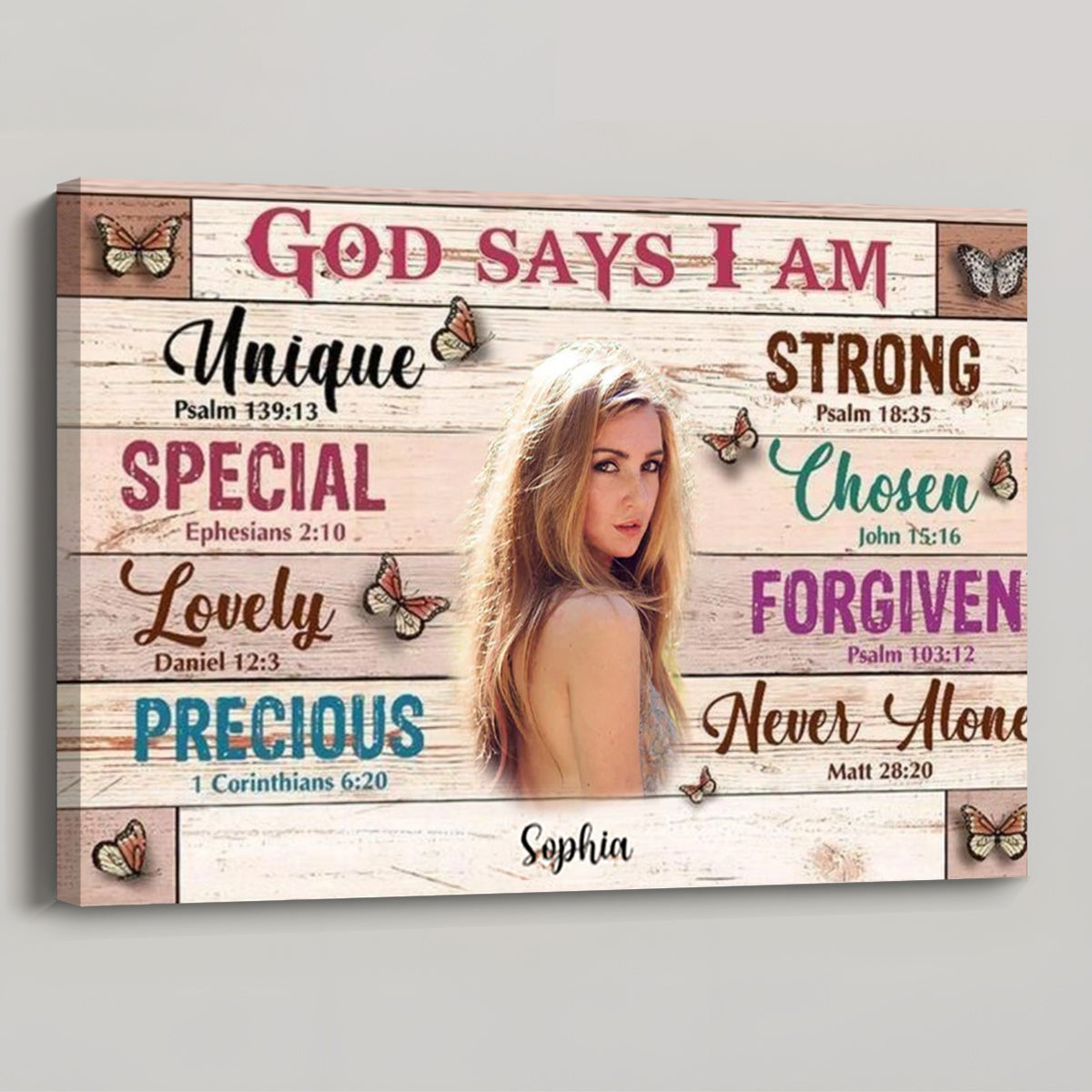 God Says I Am - Personalized Faith Canvas / Poster