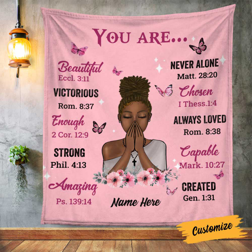 Personalized “God You Are…” Faith Blanket