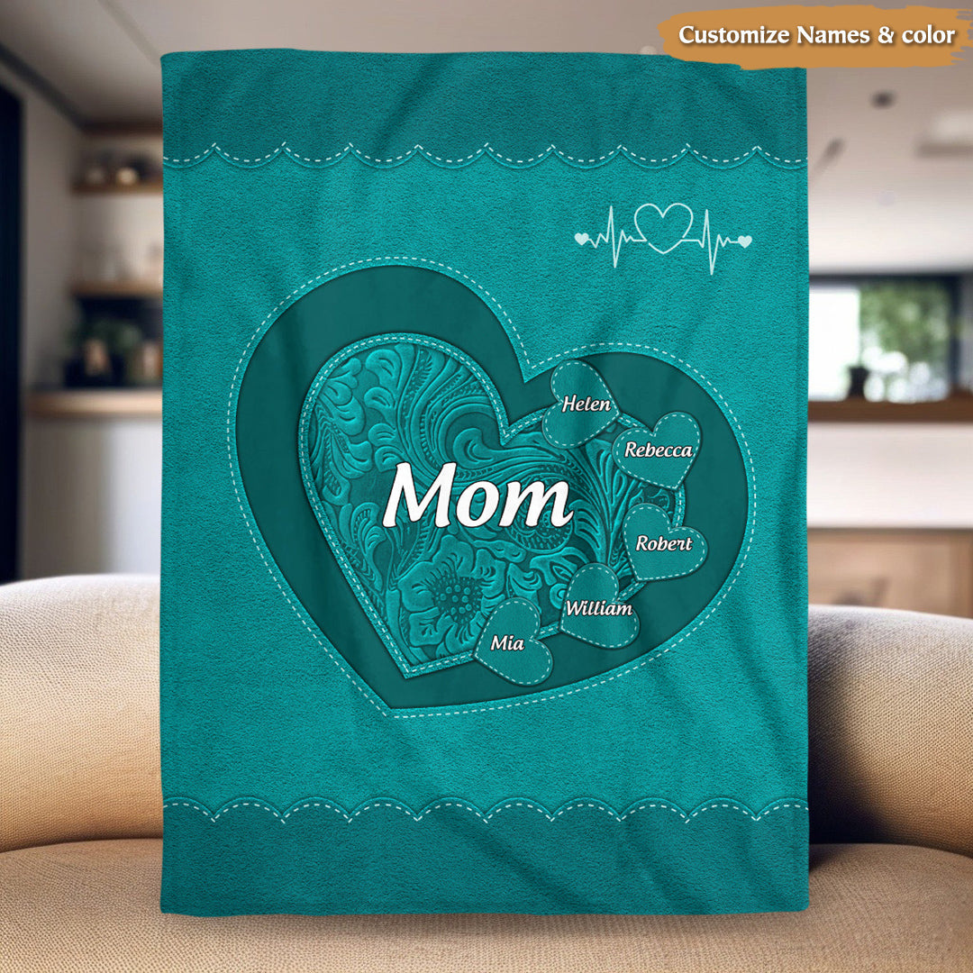 Two Generations of Love - Personalized Blanket for Mom & Grandma