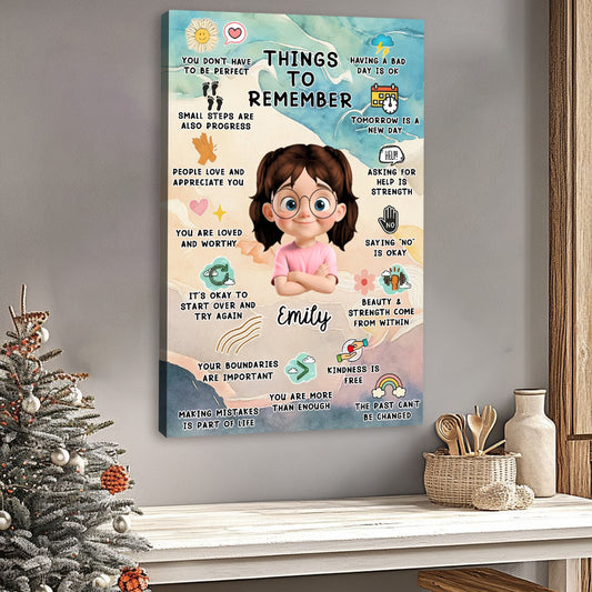 Personalized Affirmation Canvas / Poster - Custom Name Wall Art