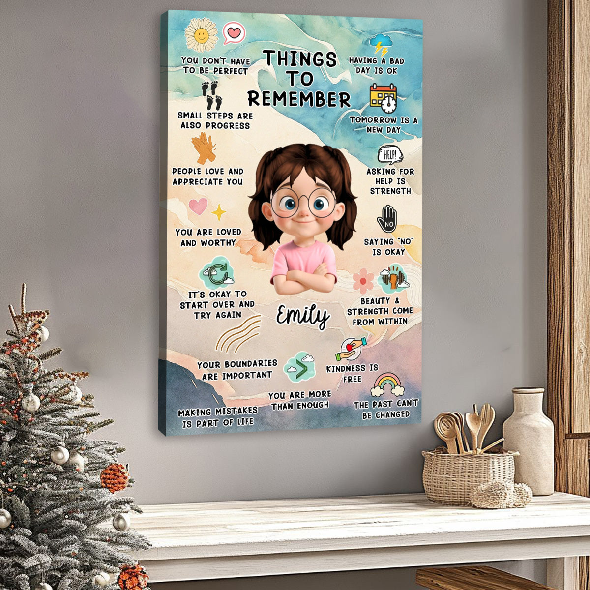 Personalized Affirmation Canvas / Poster - Custom Name Wall Art
