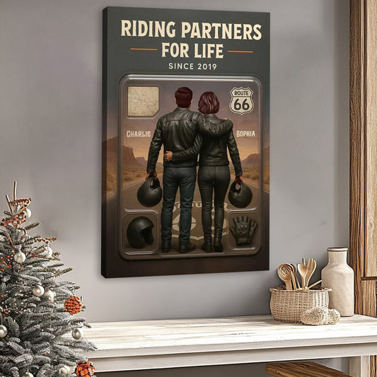 Riding Partners For Life Since 2019 - Personalized Canvas / Poster