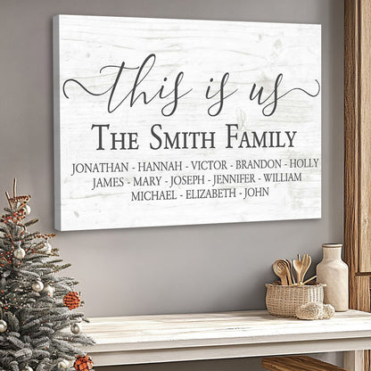 “This Is Us” - Personalized Family Name Poster / Canvas