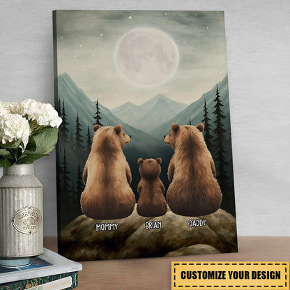 The Bear Family: Our Den of Love - Personalized Family Poster/Canvas