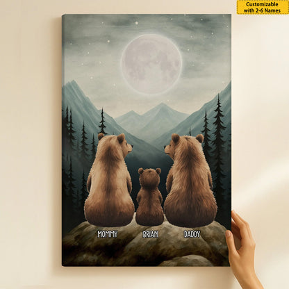 The Bear Family: Our Den of Love - Personalized Family Poster/Canvas