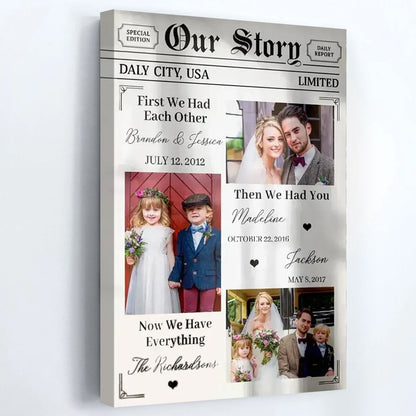 Our Story, Our Everything - Personalized Family Photo Poster / Canvas